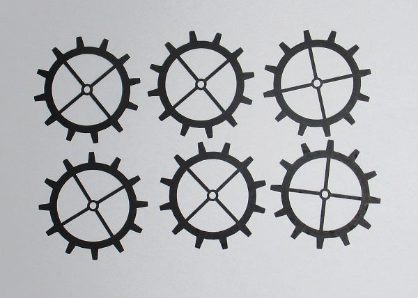 Black Cardstock Cogs Large