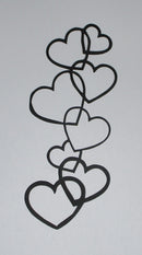 Black Cardstock Heart Stack Large