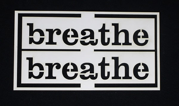 White Cardstock Word Tile Breathe