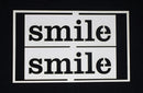 White Cardstock Word Tile Smile