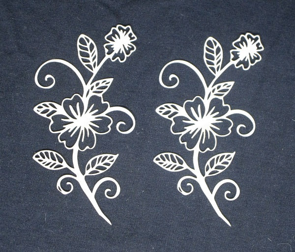 White Cardstock Flower Stems
