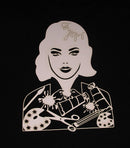 Art Journal Mixed Media Cardstock Lady with Art Supplies Medium