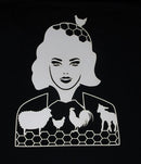 White Cardstock Girl with Farm Friends Large