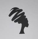 Black Cardstock Lady Head Tornado Small