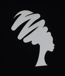 White Cardstock Lady Head Tornado Small