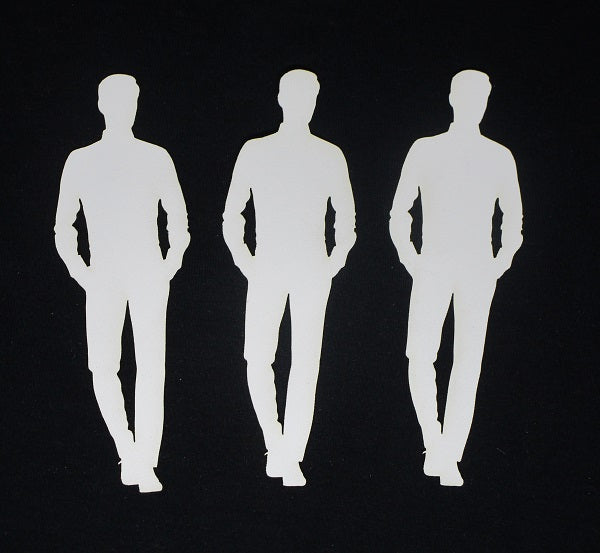 White Cardstock Men Standing Small (3 Pieces)