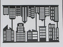 Black Cardstock City Sky Scrapers Buildings Borders Small