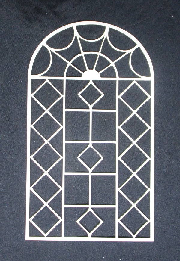 White Cardstock Stained Glass Window Large
