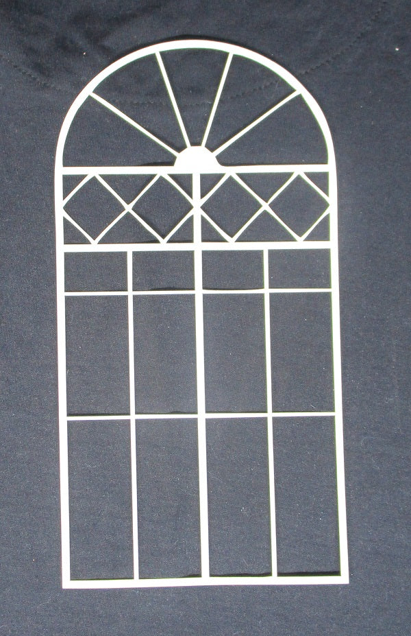 White Cardstock Stained Glass Window #2 Large