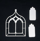 White Cardstock Decorative Window Design