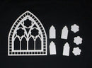 White Cardstock Decorative Window Design