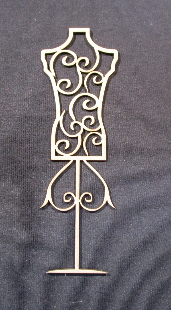 Chipboard Mannequin with Swirls