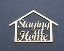 Chipboard Words Staying at Home with House