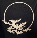 12 x 12 Chipboard Frame Bats Halloween