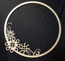 12 x 12 Chipboard Frame Circle Frame with Steam Punk Flowers