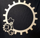 12 x 12 Chipboard Frame Cogs with Mannequin Dress Form