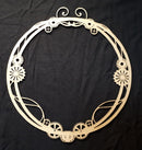 Chipboard Frame Cog frame with Flourish Swirls Medium