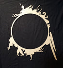 12 x 12 Chipboard Frame Circle Paint Splat Large