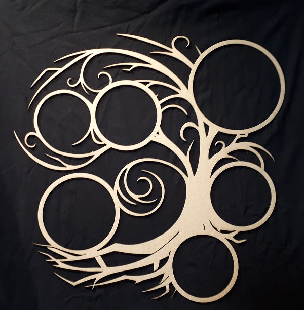 12 x 12 Chipboard Frame Tree with Circles