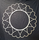 12 x 12 Chipboard Frame Circle with Hearts