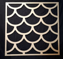 12 x 12 Chipboard Frame Mermaid Scales Large