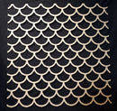 12 x 12 Chipboard Frame Mermaid Scales Small