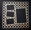 12 x 12 Chipboard Frame Circles with Rectangle Frames