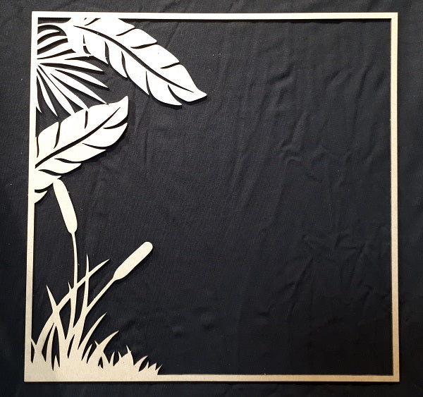 Chipboard Frame Square Frame Tropical Leaves