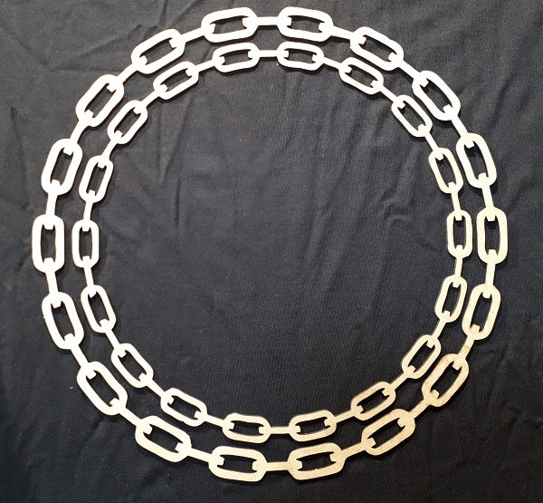 Chipboard Frame Chain Circle Set of 2