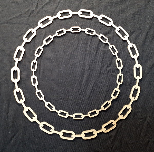 Chipboard Frame Chain Circle Set of 2