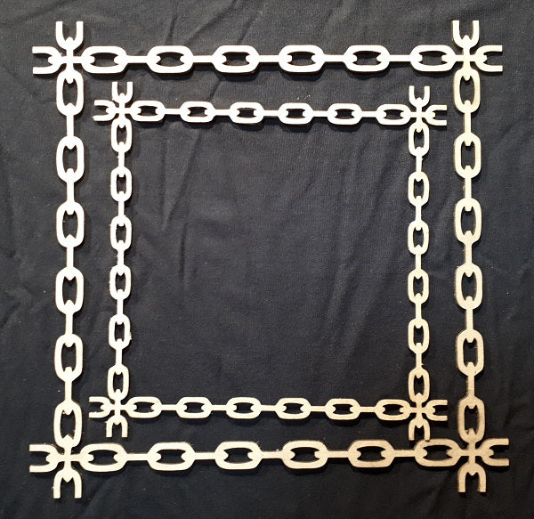 Chipboard Frame Square Chain Set of 2