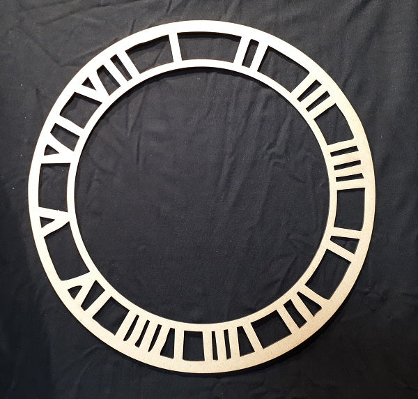 12 x 12 Chipboard Frame Roman Clock Thin Frame