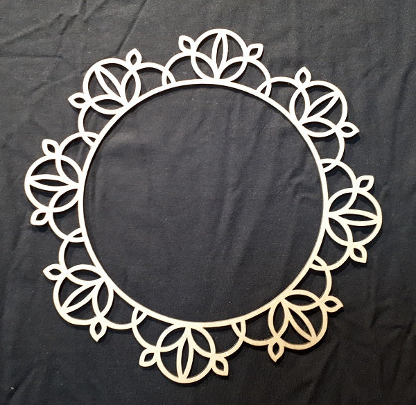 Chipboard Frame Floral Frame Medium