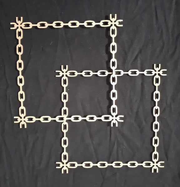 Chipboard Frame Chain Sqaures Small