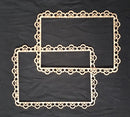 Chipboard Frame Lacy Scallops set of 2