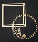 Chipboard Frame Picture and Mermaid Cluster