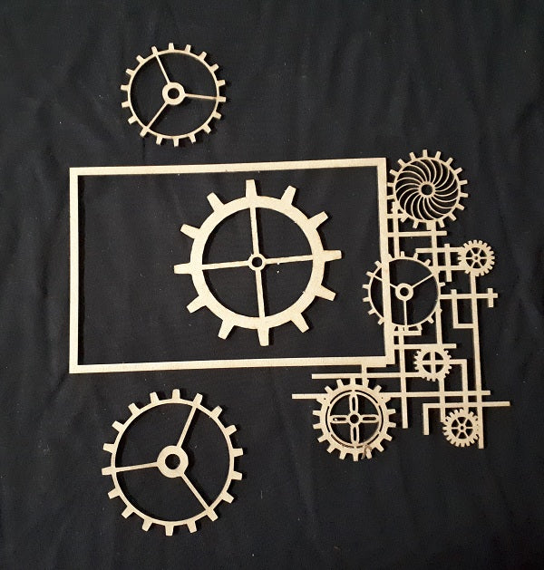 Chipboard Frame Cog Frame and Cogs