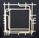 12 x 12 Chipboard Frame Squiggle Lines