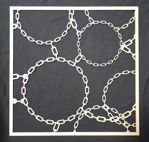 12 x 12 Chipboard Frame Chain Circles