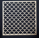 12 x 12 Chipboard Frame Mermaid Scales Large