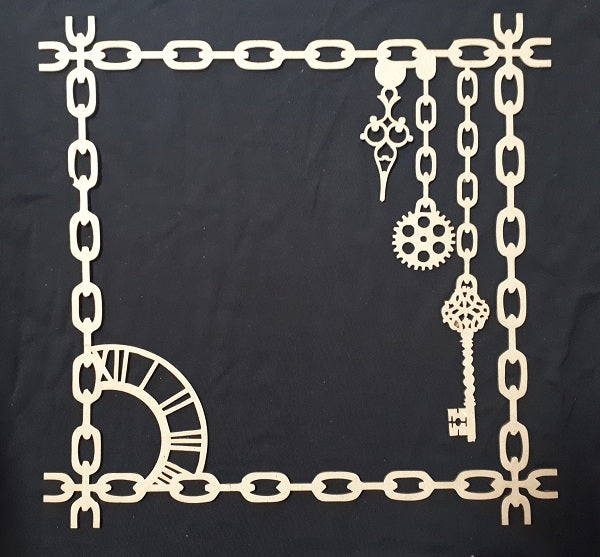 12 x 12 Chipboard Frame Chain with Hanging Keys