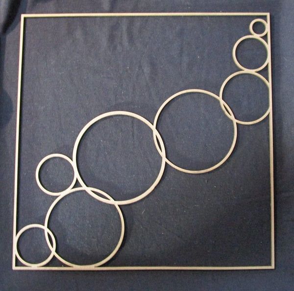 12 x 12 Chipboard Frame Circles in Square