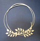 Chipboard Frame Scribble Circle with Vines Medium