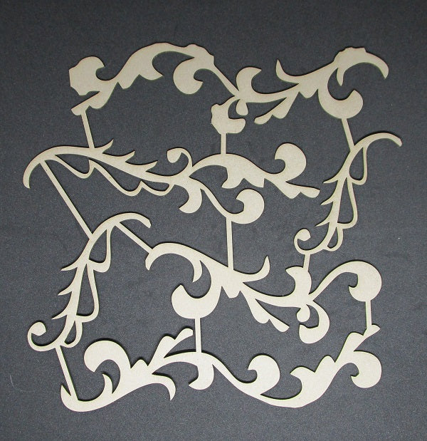 12 x 12 Chipboard Large Flourishes