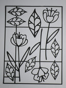 Flowers & Vines Large Black Tulip Set