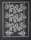 Flowers & Vines White Large Loopy Vines