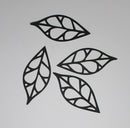 Flowers & Vines Black Leaves Small