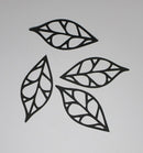 Flowers & Vines Black Leaves Large