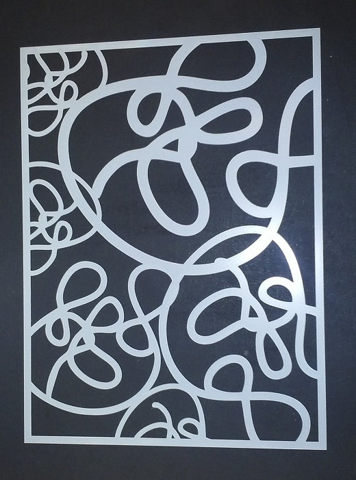 Large Stencils (8 x 10 inch) Tangled Messy Wool