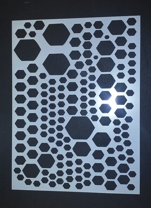 Large Stencils (8 x 10 inch) Mixed Up Honeycomb